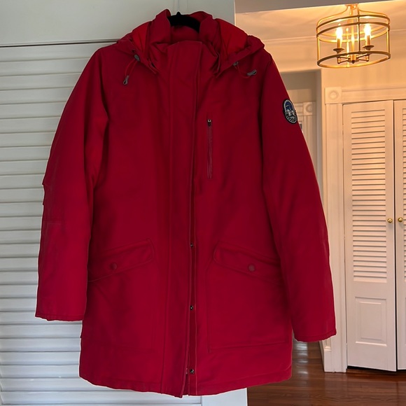 Lands End Expedition Parka Red Winter Coat - Picture 5 of 13